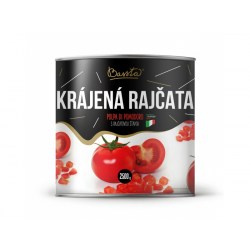 Rajčata loupaná krájená 2,5kg PLECH