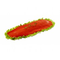 Losos uzený (studeným kouřem) filet plátkovaný 1000g mražený